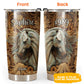 Horse And Floral Leather Personalized 20 Oz Tumbler