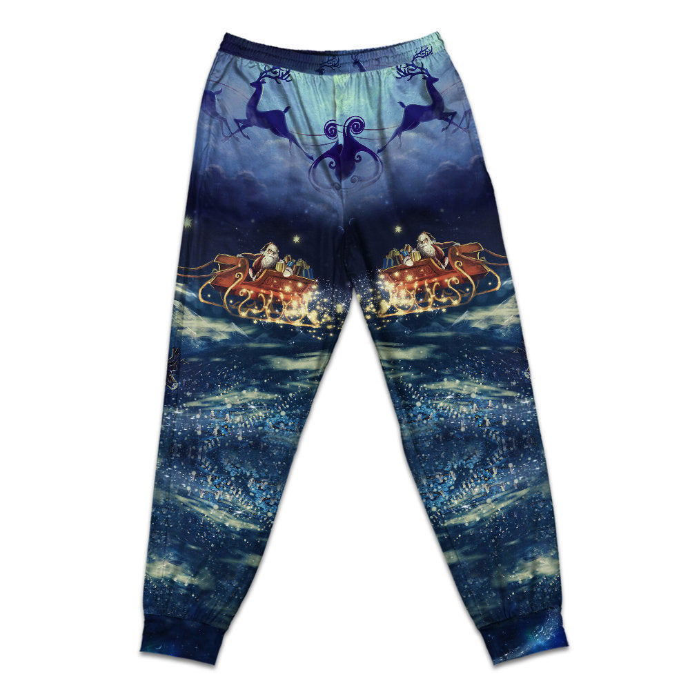 Pants / S Christmas Santa Claus Happy Xmas - Pajamas Short Sleeve - Owls Matrix LTD