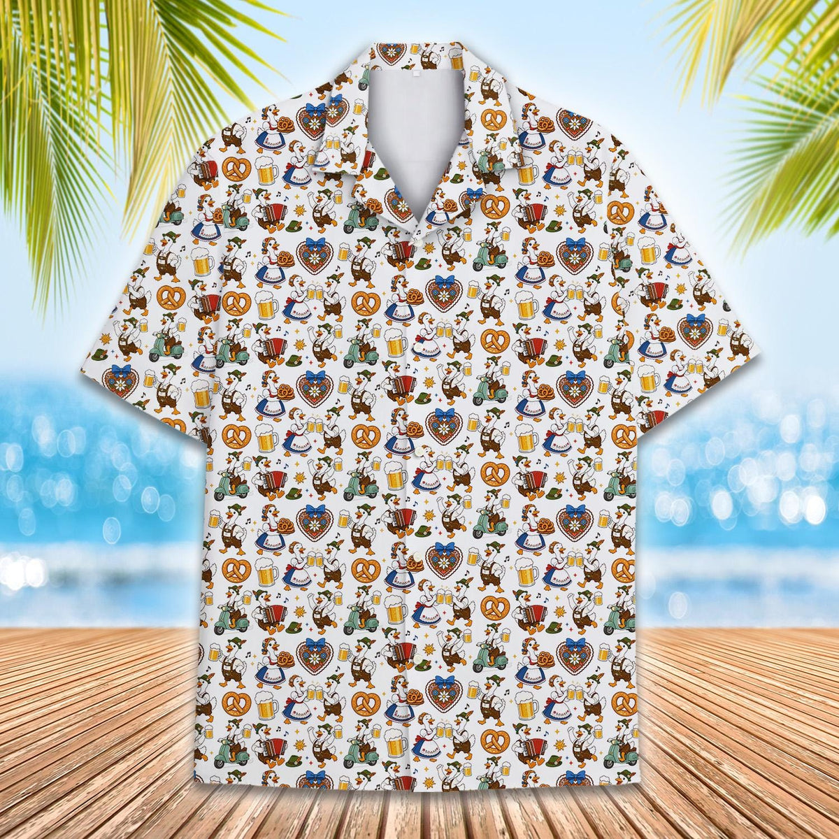 Oktoberfest Duck Pretzel Beer German Folk – Hawaiian Shirt