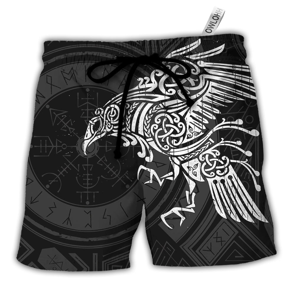 Beach Short / Adults / S Viking Valhalla The Ravens - Beach Short - Owls Matrix LTD