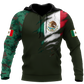 Mexican Coat Of Arms Art - 3D Hoodie