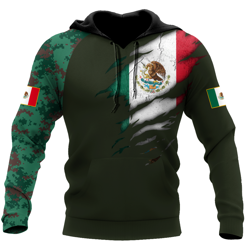 Mexican Coat Of Arms Art - 3D Hoodie