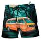 Beach Short / Adults / S Camping I'm Done Teaching - Beach Short - Owls Matrix LTD