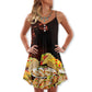 Tacos Fast Food Delicious – Women's Summer Sleeveless V-Neck Camisole Dress