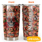 Skull Sugar Skull In Floral Jungle Personalized 20 Oz Tumbler