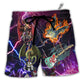 Beach Short / Adults / S Guitar Dragon Play Until They Die - Beach Short - Owls Matrix LTD
