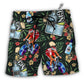 Beach Short / Adults / S Wine Gin I Like Cycling And Gin - Beach Short - Owls Matrix LTD