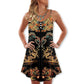 Royal Asian Dragon Art – Women's Summer Sleeveless V-Neck Camisole Dress