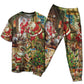 T-shirt + Pants / S Christmas Santa's Toy Workshop - Pajamas Short Sleeve - Owls Matrix LTD