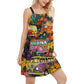 Hippie Mountain Legend Art – Women's Summer Sleeveless V-Neck Camisole Dress