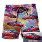 3 / Adults / S Car Various Style Custom Photo - Beach Short - Owls Matrix LTD
