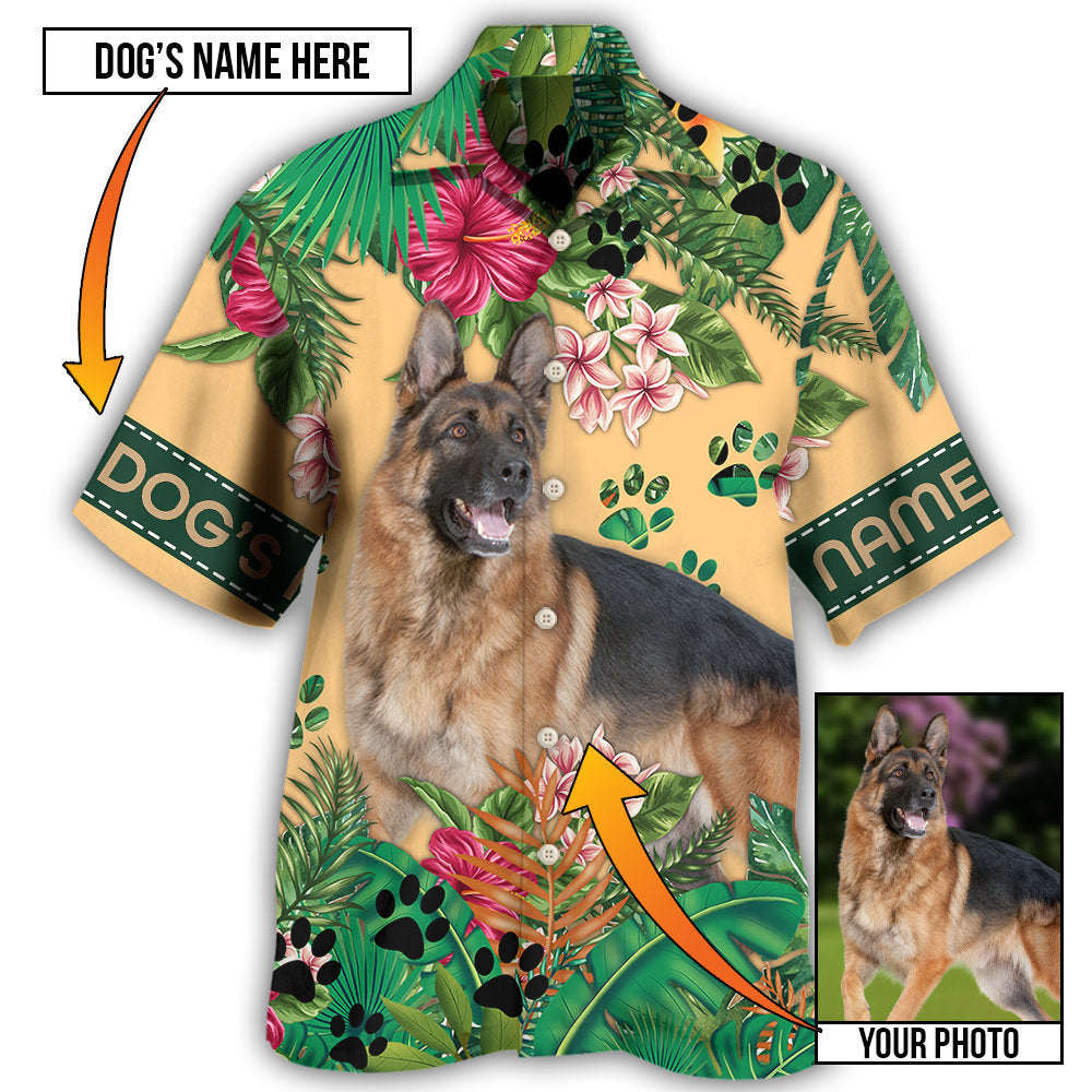 German Shepherd Strong Dog Custom Photo Personalized - Hawaiian Shirt