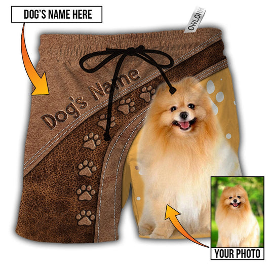 Pomeranian / Adults / S Dog My Lovely Dog Custom Photo Personalized - Beach Short - Owls Matrix LTD