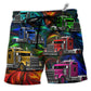 Beach Short / Adults / S Truck Amazing Colorful Life - Beach Short - Owls Matrix LTD