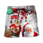 Santa Funny Xmas Art – Beach Short