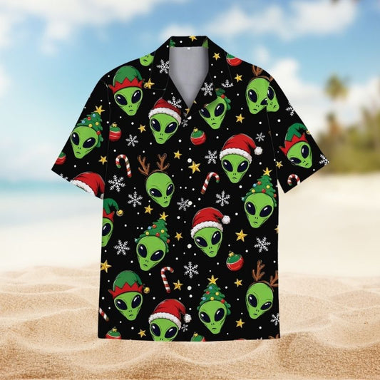 Christmas Santa Alien Funny Holiday – Hawaiian Shirt