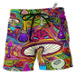 Beach Short / Adults / S Hippie Mushroom Hypnotizing - Beach Short - Owls Matrix LTD