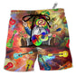 Beach Short / Adults / S Hippie Ukulele Hippie Let It Be - Beach Short - Owls Matrix LTD
