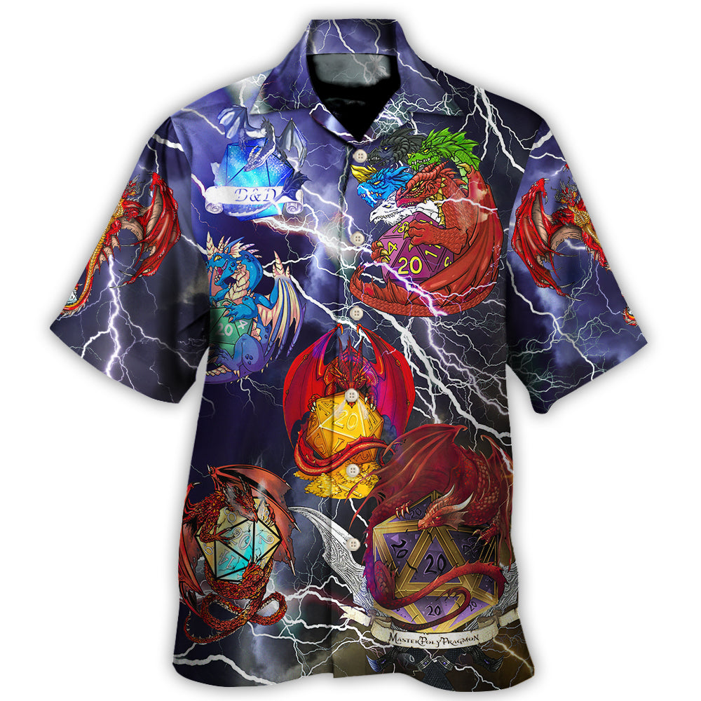 Fantasy Dice Dragon Thunder Design – Hawaiian Shirt