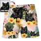 2 / Adults / S Cat Tropical Various Style Custom Photo - Beach Short - Owls Matrix LTD