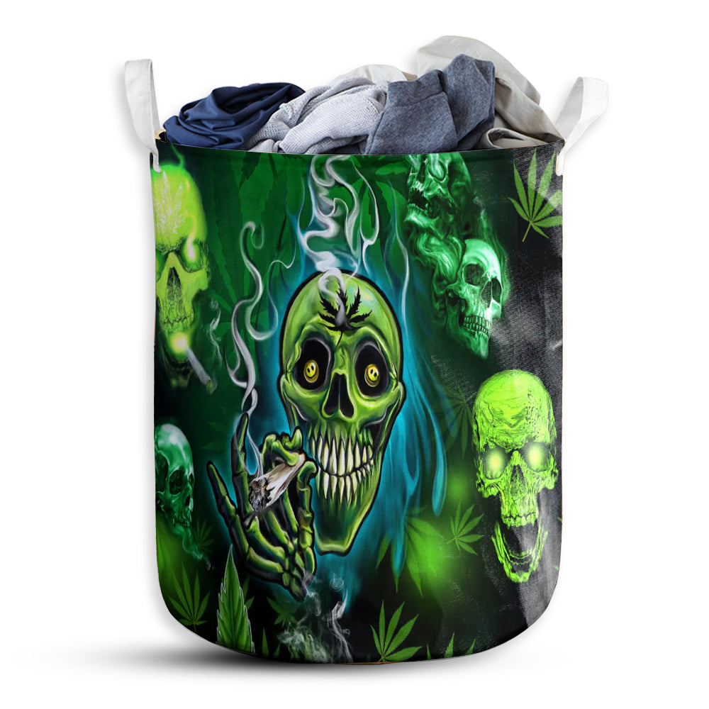 S: 17.72”x13.78” (45x35 cm) Skull So High Amazing Style - Laundry Basket - Owls Matrix LTD