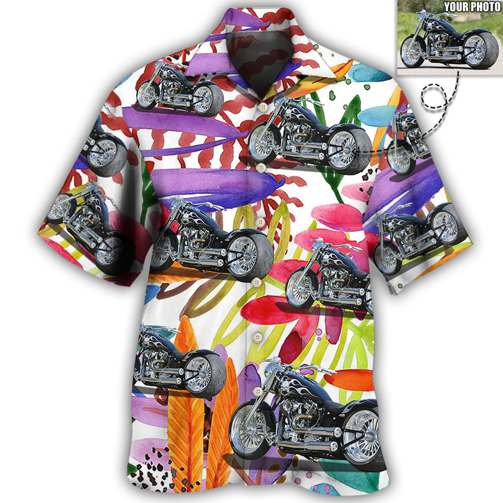 Motorcycle Lover Custom Photo - Hawaiian Shirt