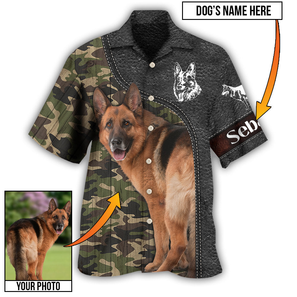 German Shepherd Strong Dog Custom Photo Personalized - Hawaiian Shirt