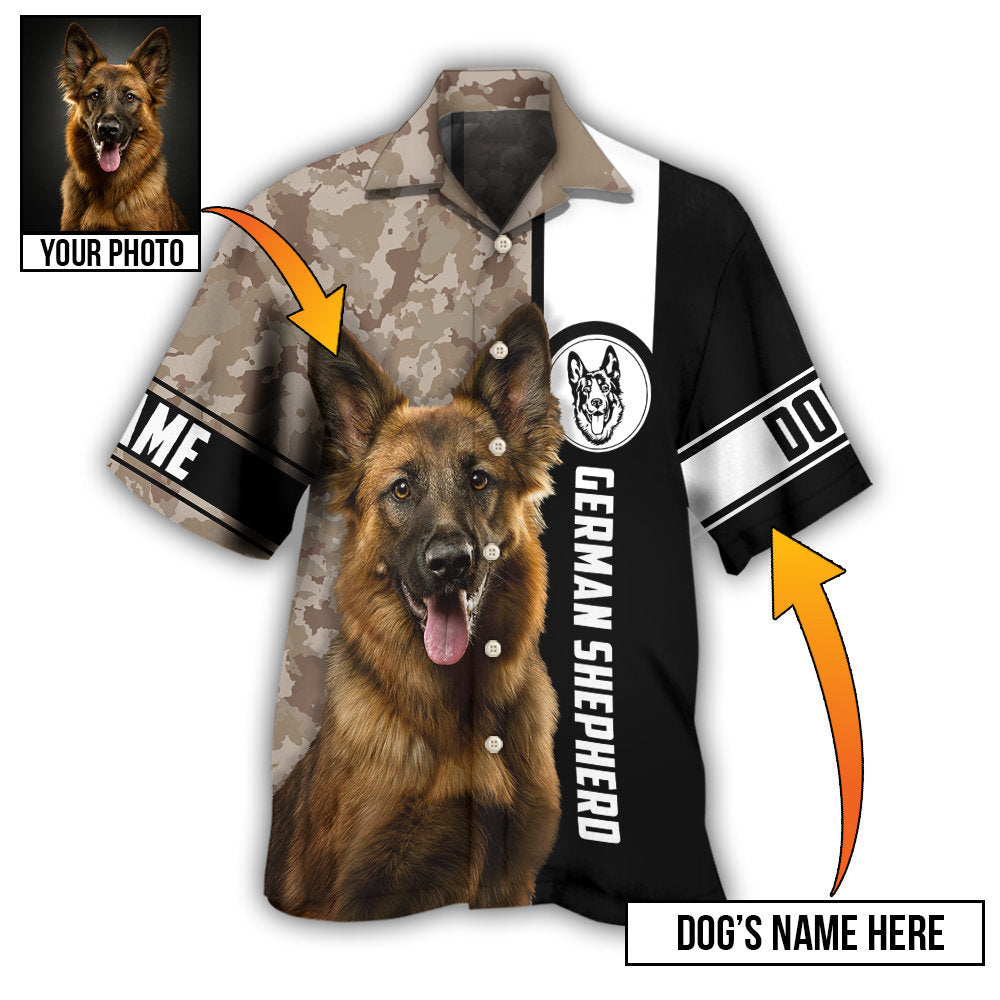 German Shepherd Strong Dog Custom Photo Personalized - Hawaiian Shirt