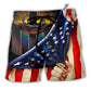 Beach Short / Adults / S LGBT Independence Day Cross LGBT Flag Lighting - Beach Short - Owls Matrix LTD