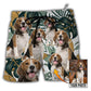 1 / Adults / S Dog Summer Aloha Custom Photo - Beach Short - Owls Matrix LTD