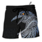 Beach Short / Adults / S Viking Huginn And Muninn Birds Norse - Beach Short - Owls Matrix LTD