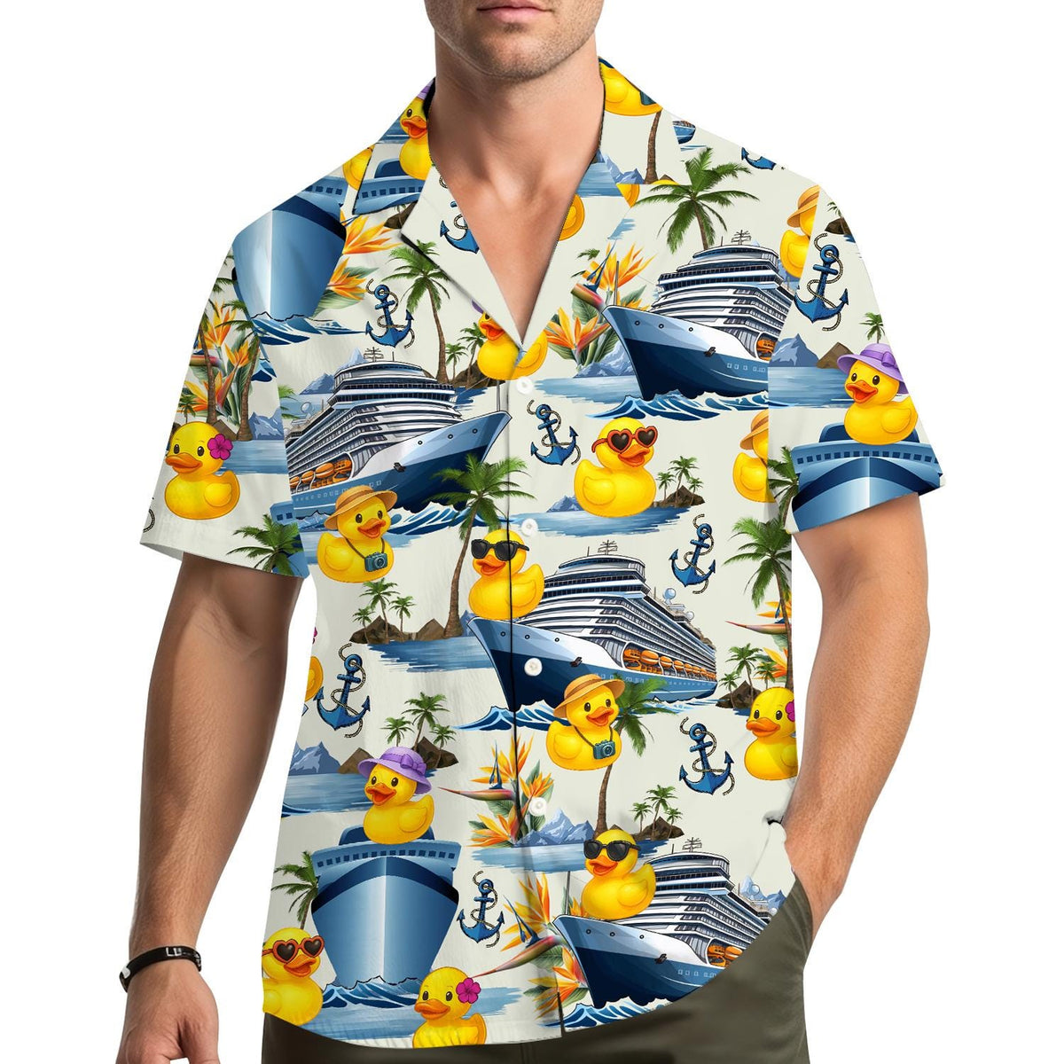 Cruise Ship Rubber Duck Tropical Vacation – Hawaiian Shirt