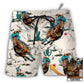 Beach Short / Adults / S Cowboy Barrel Racing Tropical Desert Custom Photo - Beach Short - Owls Matrix LTD