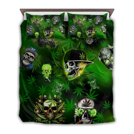 Skull Mystic Green Bedding Cover For Gothic Bedroom Decor
