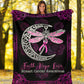 Breast Cancer Awareness Butterfly Flannel Blanket For Cozy Home Lounging And Gifting