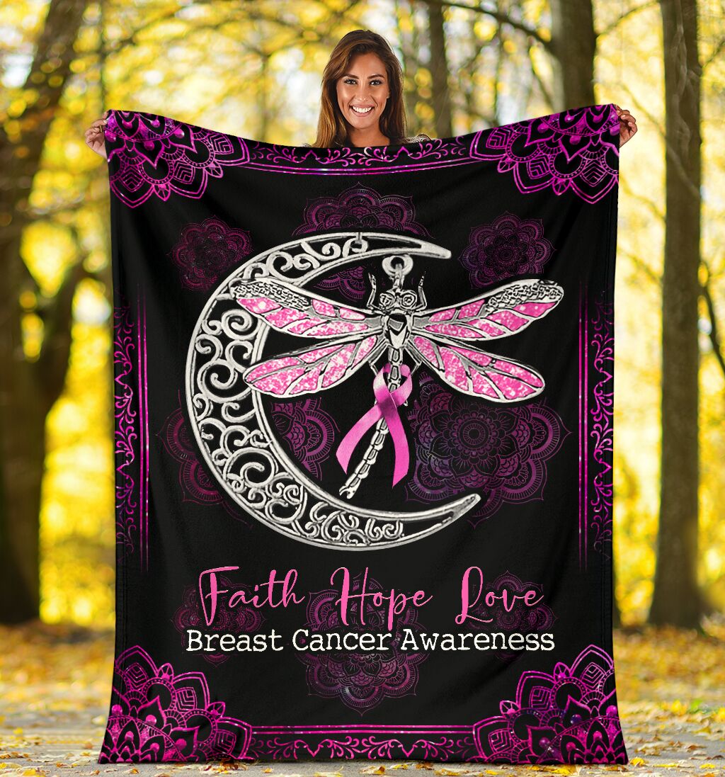 Breast Cancer Awareness Butterfly Flannel Blanket For Cozy Home Lounging And Gifting