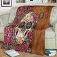 Skull Lovers Beautiful Rose Flannel Blanket For Living Room And Bedroom Styling