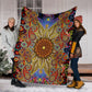 Hippie Soul Floral Beautiful Flannel Blanket For Bedroom Couch And Daily Comfort