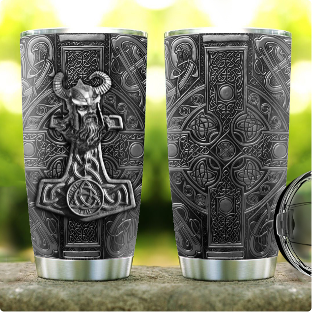 Viking Warrior Personalized 20 Oz Tumbler For Daily Coffee Tea Water Travel And Gift Ideas