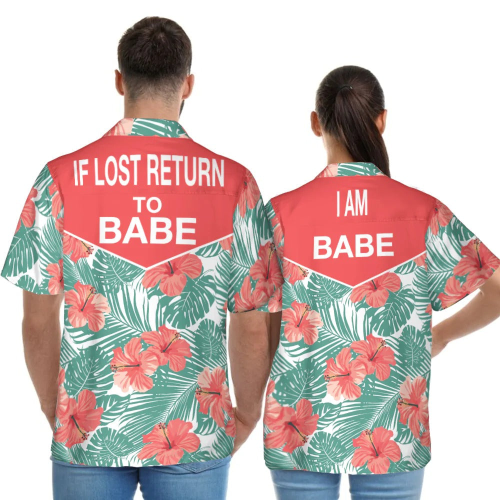 Couple If Lost Return To Babe Matching - Hawaiian Shirt