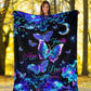 Mental Health Awareness Butterfly Flannel Blanket For Cozy Home Lounging And Gifting
