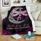 Breast Cancer Awareness Butterfly Flannel Blanket For Warm Home Decor And Relaxation