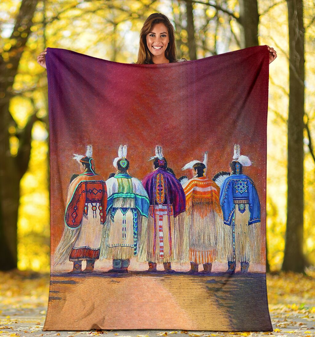 Native American Simple Flannel Blanket For Cozy Home Lounging And Gifting