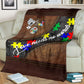 Autism Awareness Colorful Acceptance Message Leather Pattern Flannel Blanket For Living Room And Bedroom Styling