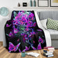 Breast Cancer Awareness Butterfly Flannel Blanket For Relaxing At Home And Travel