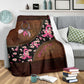 Breast Cancer Awareness Strength And Hope Message Flannel Blanket For Relaxing At Home And Travel