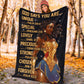 Black Girl God Says You Are African American Flannel Blanket For Bed Sofa And Reading Nook Decor