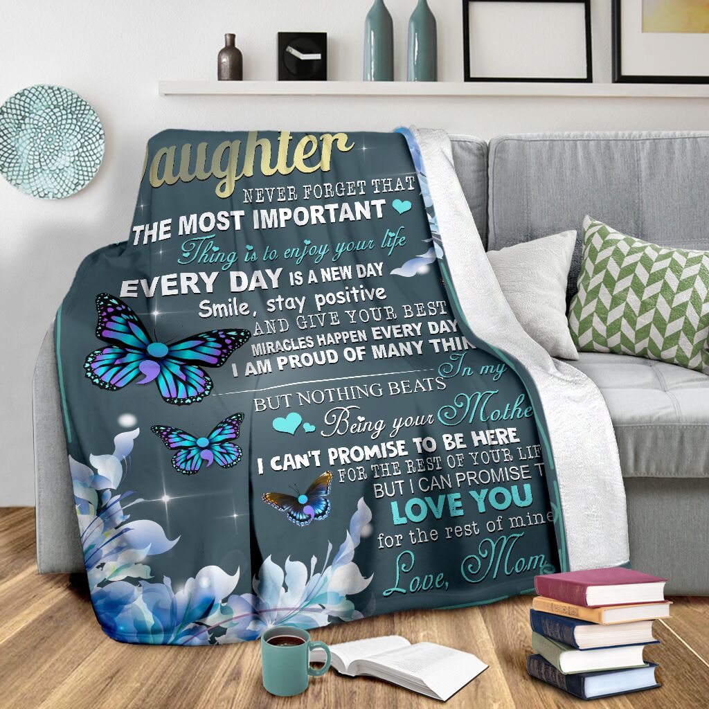 Mental Health Awareness Daughter Gift Flannel Blanket For Relaxing At Home And Travel