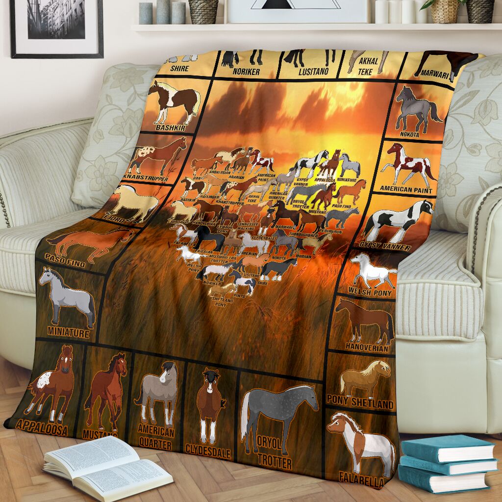 Horse I Love Horses Flannel Blanket For Living Room And Bedroom Styling