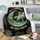 Dark Floral Hippie Flannel Blanket For Relaxing At Home And Travel